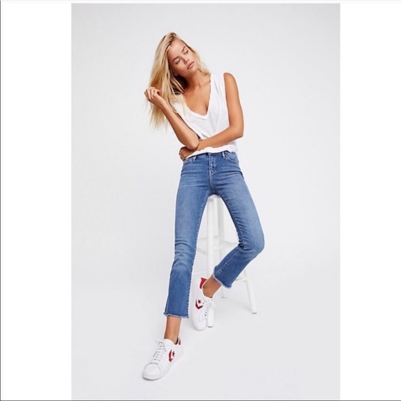 Free People Denim - Free People Frayed Crop Jean Sz 26